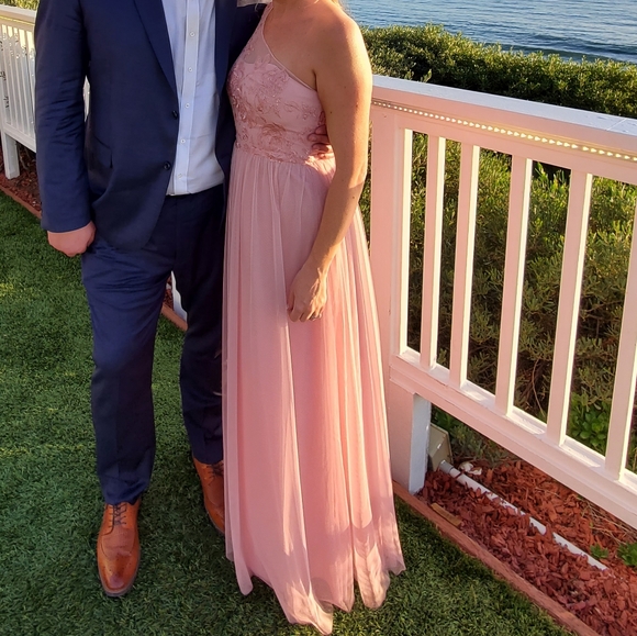 Petal Colored One Shoulder Bridesmade Dress from David's Bridal - Picture 5 of 5